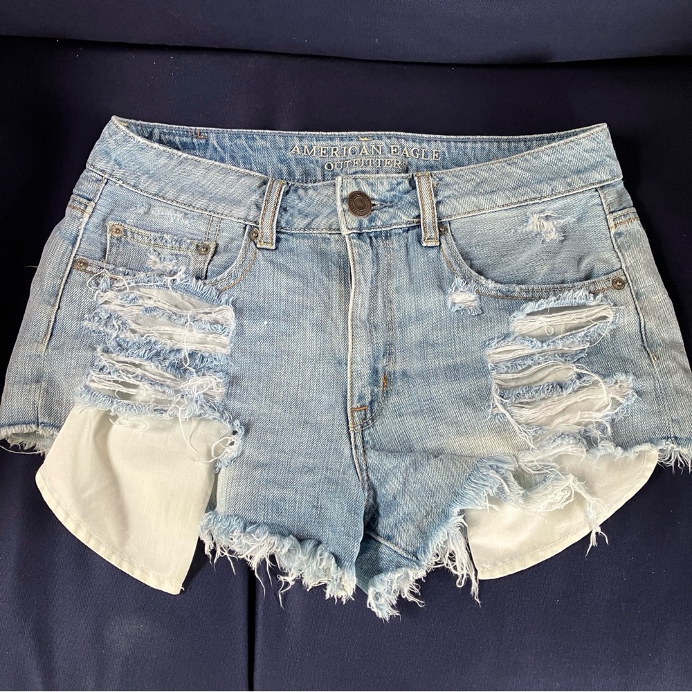 American Eagle high rise festival shorts